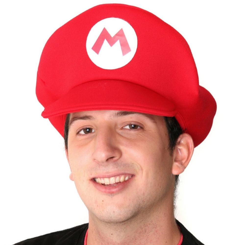 Mario Brothers Hat Cap Halloween Costume Party Cosplay Themed Event Fun One Size